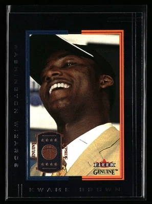 Kwame Brown 2001-02 Fleer Genuine #121 #/1000 Rookie Washington Wizards - Image 1 of 2