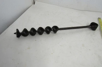 Herramienta de granja de colección viga de granero barrena de 14" broca de 1 1/2" taladro manual sin mango Foto 1 de 4