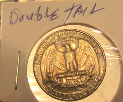 Rare Error Washington Quarter Coin Double Tail - Image 1 of 4