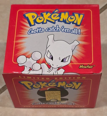 Pokemon - Mewtwo Nintendo Chapado en Oro 23k Burger King Caja de Tarjetas Coleccionables Foto 1 de 4