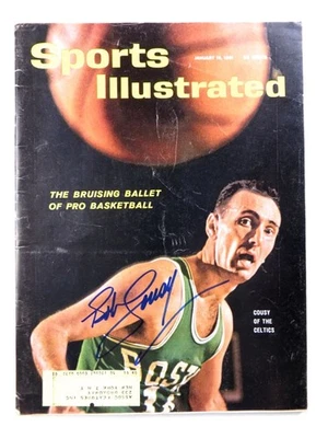 Revista autógrafa firmada por Bob Cousy Sports Illustrated 1961 Celtics JSA AG71460 Foto 1 de 4