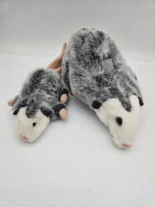 Folkmanis Folktails Mama & Baby Opossum Possum Puppet Stuffed Animal With Tags - Picture 1 of 16
