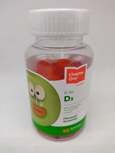Chapter One Vitamin D3 1000 IU Gummies - 60 Flavored Gummies For Kids EXP 5/2027 - Picture 1 of 4