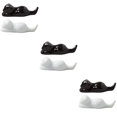  3 Pieces Stäbchenhalter Tanzende Katzen Stifthalter Essstäbchenhalter - Bild 1 von 4