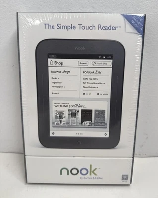Barnes & Noble Nook Simple Touch 2GB, Wi-Fi, 6in eBook Reader - Black - Image 1 of 3