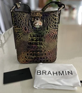 Brahmin Marley Neon Lights Mini Melbourne Crossbody Purse 6” W 7.5” H~Dust-Bag - Picture 1 of 11