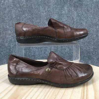 Cobb Hill Shoes Womens 8.5 W Paulette Casual Slip On Loafers Flats Brown Leather - Image 1 of 4