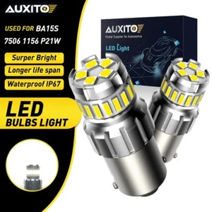 2x Super Bright 2400LM P21W 1156 7506 Bulb White LED Daytime Running Light 6500K - Picture 1 of 8