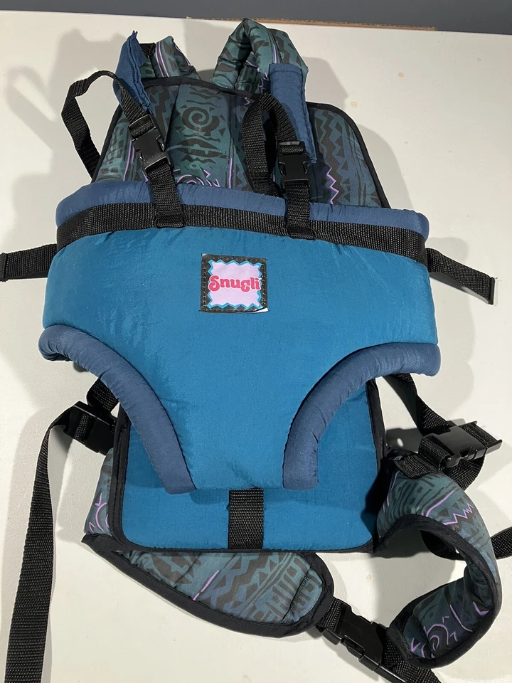 Portabebés Snugli Vintage Suave Acolchado Ajustable Doble Cara Colorido Foto 1 de 4