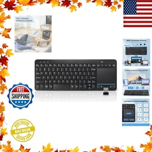 Ultra-Slim Wireless Keyboard with Multi-Touch Trackpad - 3 Devices Connection - Picture 1 of 9