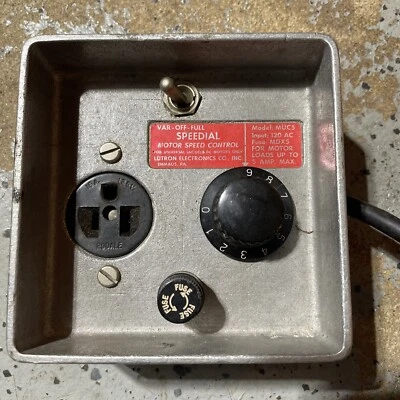 Lutron Electronics Speedial Motor Speed Control Model MK-10 CA - Image 1 of 2
