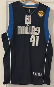 Authentischer Adidas Dallas Mavericks Dirk Nowitzki Away Trikot Endaufnäher XL Etiketten - Bild 1 von 6