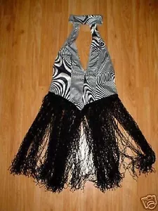 SEÑORA~STRIPPER~TOP HIPPIE CON FLECOS~HALLOWEEN~DISFRAZ~L - Imagen 1 de 1