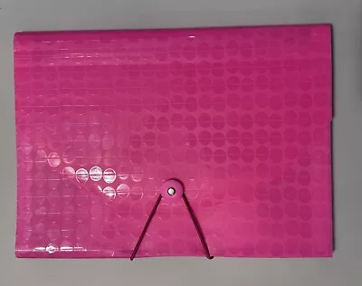 5 Pocket Expanding Accordion Plastic Divider File Pink School Office New - Image 1 of 3