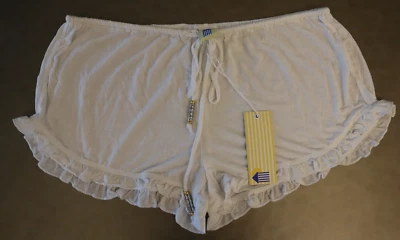 Beach House Brand BH0004 Women’s Sz S White Bathing Suit Cover-Up Shorts $65 - Image 1 of 4