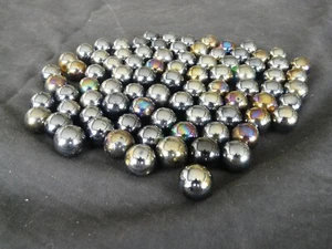 Lot 80 billes noires vintage | Accessoires de jeu REF 3941 - Photo 1/4