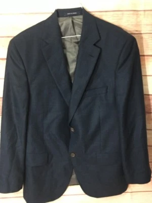 LORO PIANA, DANIEL CREMIEUX Blazer Sport Coat Jacket 100% Wool 40S BLACK PLAID - Image 1 of 4
