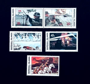 MARSHALL ISLANDS Stamp Lot - 1989 WWII Military Commemorative Mint OG NH r87 - Picture 1 of 2