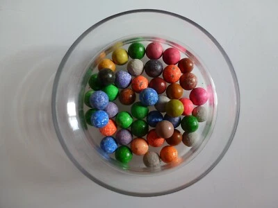 LOT N° 9 DE 45 BILLES ANCIENNES TERRE JOUET ANCIEN JEU ENFANT ECOLE RECREATION - Photo 1/2