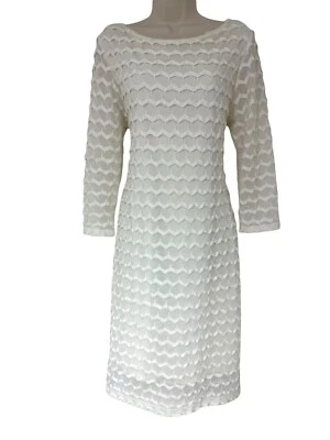 Vestido recto de encaje tejido suave crema talla 16 XL boda ocasión especial todas las estaciones Foto 1 de 4