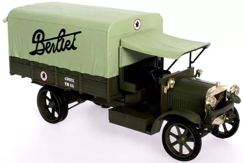 HACHETTE 1/43 BERLIET CBA DIESEL CANVAS BACK TRUCK 'BERLIET' DARK GREEN 1913 - Image 1 of 4
