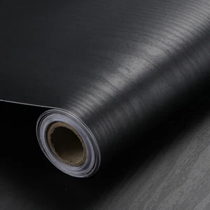 Black Marble Self Adhesive Kitchen Worktop Covering Vinyl Wrap Cupboard Door UK - Picture 1 of 11