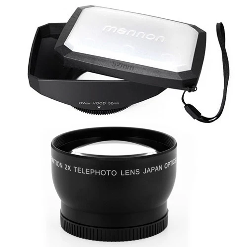 HD Telephoto Lens + 16:9 Hood fo Canon Vixia HF R72 R700 R70 R600 R62 R60 camcor - Image 1 of 1