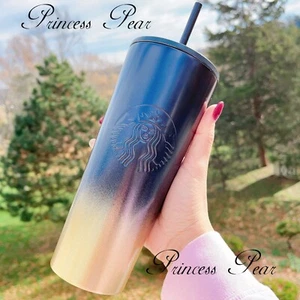 2021 Disney Parks Starbucks Tumbler 50th Anniversary Black & Gold 24oz Tumbler - Picture 1 of 7