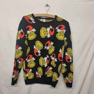 Jersey de Navidad The Grinch Prendas de punto Talla S Negro Dr. Seuss Navidad 100 % algodón en muy buena condición - Imagen 1 de 11