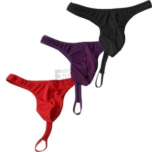 Hombres Sexy Tanga de Cuerda G Ropa Interior Para Hombres Bikini Bolsa Abultada Calzoncillos T-back Cuerda en V - Imagen 1 de 15