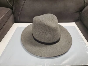 Hat - Women - Rag and Bone Gray Fedora Floppy Brim - Made in New York - Size S - Picture 1 of 7