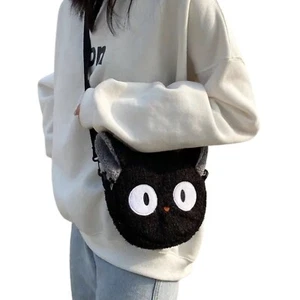 Black Cat Plush Small Bag Inspired By Ghibli Kiki’s Delivery Service Jiji - Picture 1 of 8