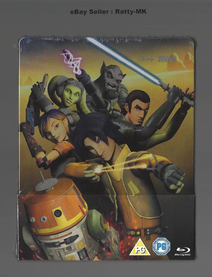 Star Wars Rebels Season One 1 and 2 Blu Ray Steelbook Bundle Region RARE