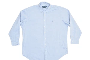 Polo Ralph Lauren Men's Classic Fit Blue Long Sleeve Button Down Shirt Size 17.5 - Picture 1 of 8