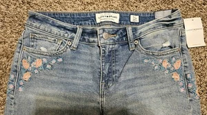 Lucky Brand Jeans Lolita Skinny 6/28 Ankle Cheville bestickt Blumen neu Etikett - Bild 1 von 24