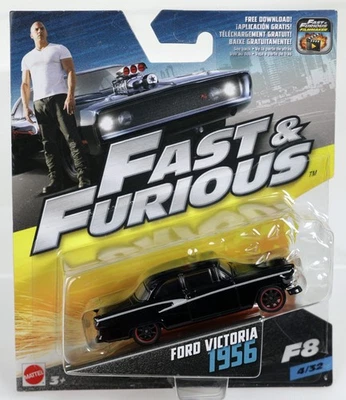 Hot Wheels 1956 Ford Victoria Fast & Furious 8 Series - FCF39 NRFP Black 1:55 - Image 1 of 3