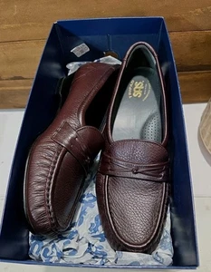 SAS TRIPAD BEQUEME DAMENHALBSCHUHE SCHUHE BURGUNDERROT LEDER OBERMATERIAL GRÖSSE 9N Neu + Karton - Bild 1 von 8