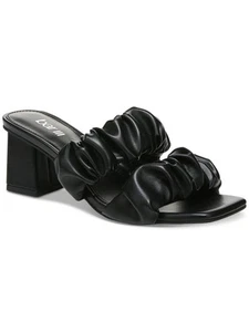 BAR III Womens Black Straps Careena Block Heel Slip On Heeled Sandal 6 M - Picture 1 of 8