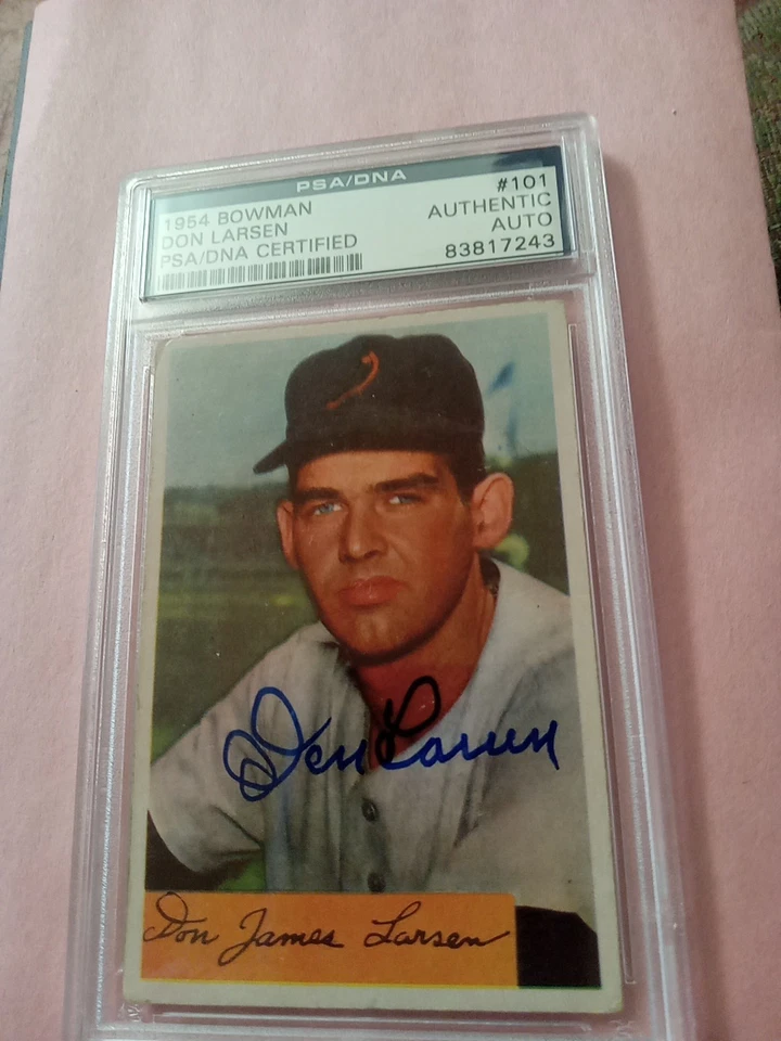 Bowman Don Larson 1954 automático PSA auténtico/certificado ADN # 101. Foto 1 de 2