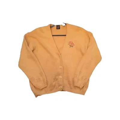 Cárdigan Suéter Por Gap Amarillo Abotonado Talla Mediana Algodón Hecho en Australia Foto 1 de 2