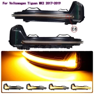 Pair Rearview Side Mirror Turn Signal Light for Volkswagen Tiguan MK2 2017-2019 - Picture 1 of 3