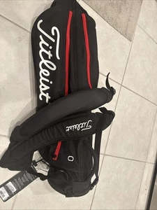 Titleist Lightweight Carry Bag Sunday Pencil Bag Black And Red W/ TAG - Picture 1 of 5