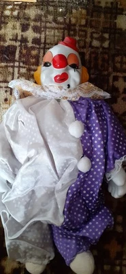 Harlekin/Clown Porzellankopf und Hände - Bild 1 von 2