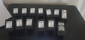 12 x puste czarne wkłady atramentowe HP 302 plus 1 Canon - Zdjęcie 1 z 2