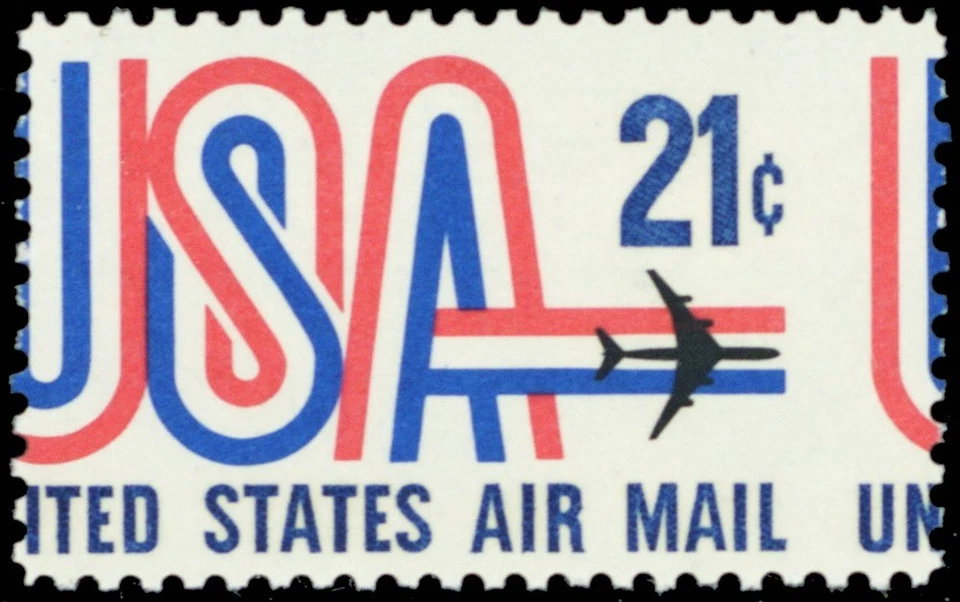 C81, MNH 21¢ Airmail Misperforation ERROR Stamp - Stuart Katz - Image 1 of 1