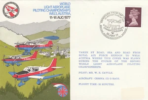 (69441) CLEARANCE GB Cover World Light Aeroplane Pilot Championships BFPS 1977 - Picture 1 of 2