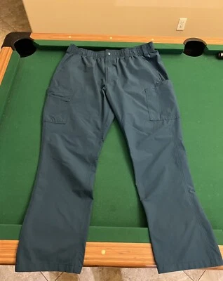 Calça Carhartt Feminina XL Azul Força Bolsos de Carga Roupa de Trabalho Enfermeira Casual - Imagem 1 de 4