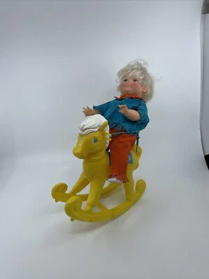 1968 IDEAL Toddler Thumbelina Doll Pull String with Rocking Hobby Horse WORKS! - Image 1 of 4