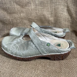 EL NATURALISTA Green  Leather Mary Jane Slides Womens sz EU 40 US 9.5-10 N43 - Picture 1 of 11