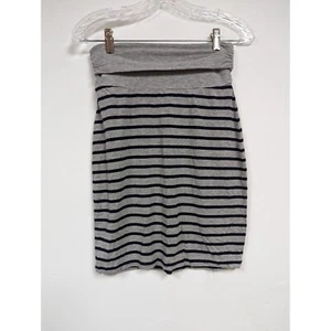 GAP Womens Navy Blue Gray Skirt Size XS X-Small Striped Pencil - Picture 1 of 5